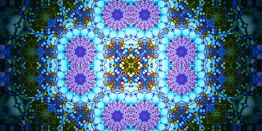 Kusursuz soyut kaleydoskop deseni. Panoramik soyut doku. Tekrarlanan desen