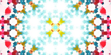 Kusursuz soyut kaleydoskop deseni. Panoramik soyut doku. Tekrarlanan desen