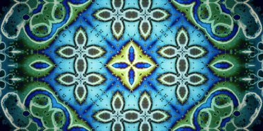 Kusursuz soyut kaleydoskop deseni. Panoramik soyut doku. Tekrarlanan desen