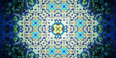 Kusursuz soyut kaleydoskop deseni. Panoramik soyut doku. Tekrarlanan desen