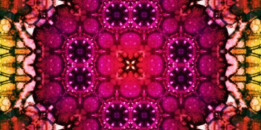 Kusursuz soyut kaleydoskop deseni. Panoramik soyut doku. Tekrarlanan desen