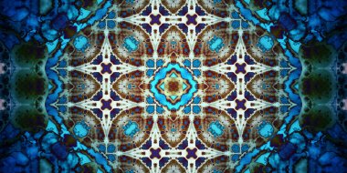 Kusursuz soyut kaleydoskop deseni. Panoramik soyut doku. Tekrarlanan desen