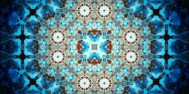 Kusursuz soyut kaleydoskop deseni. Panoramik soyut doku. Tekrarlanan desen