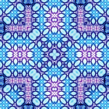 Kusursuz soyut desen ve doku. Suluboya ve baloncukların simetrik deseni