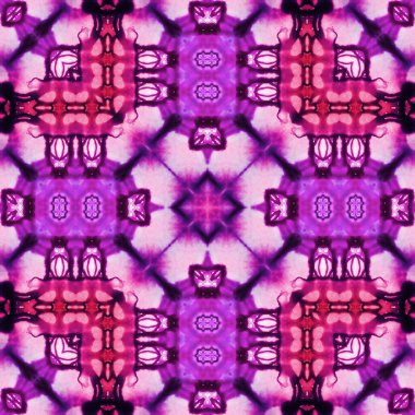 Kusursuz soyut desen ve doku. Suluboya ve baloncukların simetrik deseni