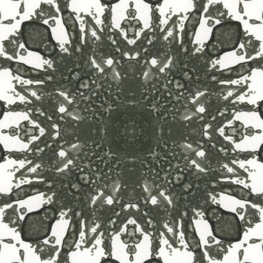 Kusursuz soyut desen ve doku. Suluboya ve baloncukların simetrik deseni