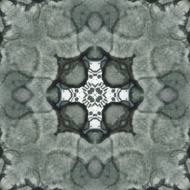 Kusursuz soyut desen ve doku. Suluboya ve baloncukların simetrik deseni