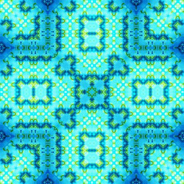 Kusursuz soyut desen ve doku. Suluboya ve baloncukların simetrik deseni