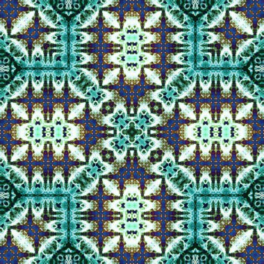 Kusursuz soyut desen ve doku. Suluboya ve baloncukların simetrik deseni