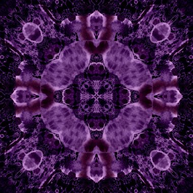 Kusursuz soyut desen ve doku. Suluboya ve baloncukların simetrik deseni