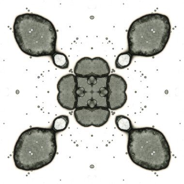 Kusursuz soyut desen ve doku. Suluboya ve baloncukların simetrik deseni