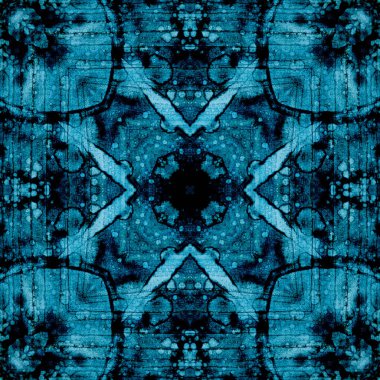 Kusursuz soyut desen ve doku. Suluboya ve baloncukların simetrik deseni