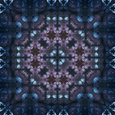 Kusursuz soyut desen ve doku. Suluboya ve baloncukların simetrik deseni