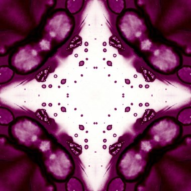 Kusursuz soyut desen ve doku. Suluboya ve baloncukların simetrik deseni