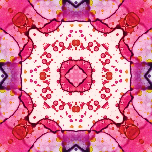 Kusursuz soyut desen ve doku. Suluboya ve baloncukların simetrik deseni