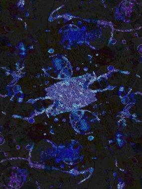 Modern soyut sanat. Mavi suluboya ve alkol mürekkebi arka plan ve doku.