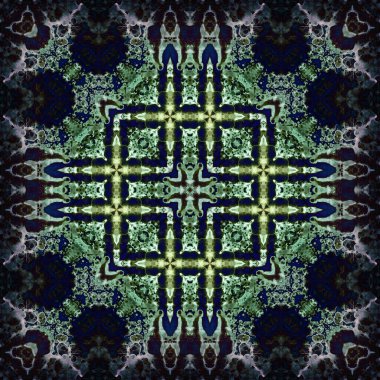 Kusursuz soyut desen ve doku. Suluboya ve baloncukların simetrik deseni