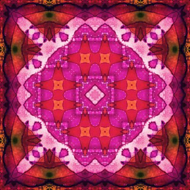 Kusursuz soyut desen ve doku. Suluboya ve baloncukların simetrik deseni