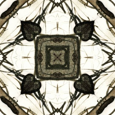 Kusursuz soyut desen ve doku. Suluboya ve baloncukların simetrik deseni