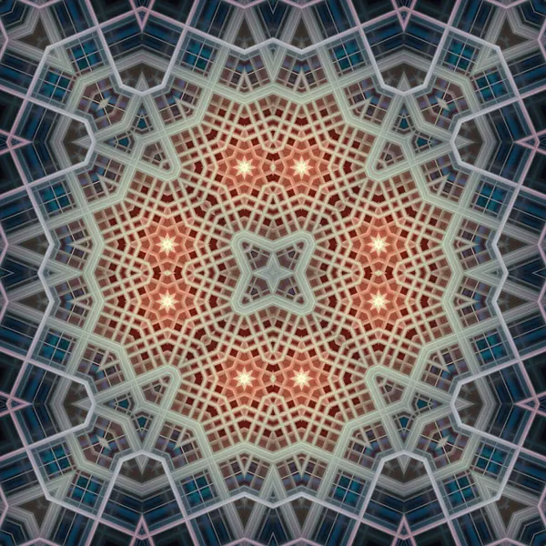 Naadloze Vierkante Kunst Patroon Het Patroon Abstract Textuur Mysterieus — Stockfoto