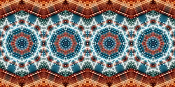 Seamless Abstract Stripe Pattern Wide Seamless Texture Kaleidoscope — Stock Photo, Image