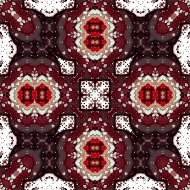 Kusursuz soyut desen ve doku. Suluboya ve baloncukların simetrik deseni