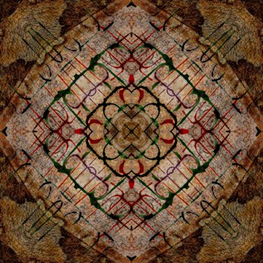 Kusursuz soyut desen ve doku. Suluboya ve baloncukların simetrik deseni