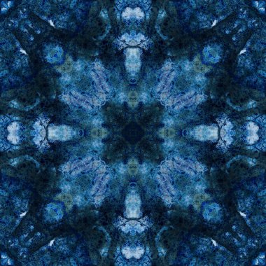 Kusursuz soyut desen ve doku. Suluboya ve baloncukların simetrik deseni