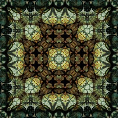 Kusursuz soyut desen ve doku. Suluboya ve baloncukların simetrik deseni