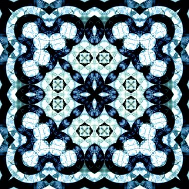 Kusursuz soyut desen ve doku. Suluboya ve baloncukların simetrik deseni