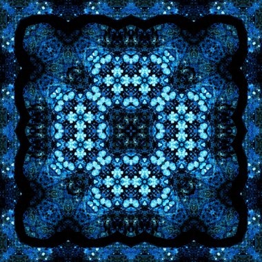 Kusursuz soyut desen ve doku. Suluboya ve baloncukların simetrik deseni