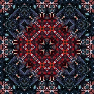 Kusursuz soyut desen ve doku. Suluboya ve baloncukların simetrik deseni