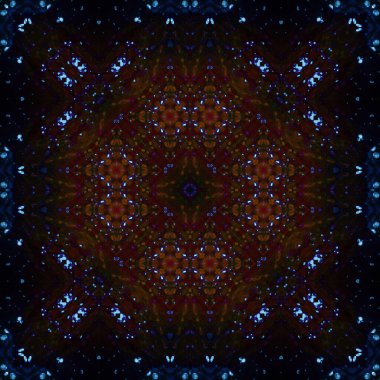 Kusursuz soyut desen ve doku. Suluboya ve baloncukların simetrik deseni