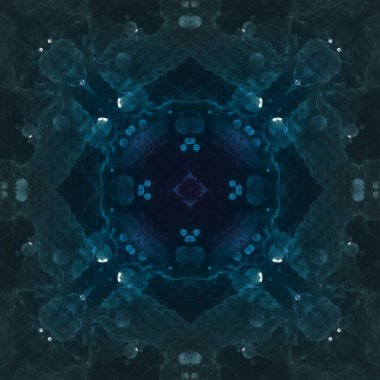 Kusursuz soyut desen ve doku. Suluboya ve baloncukların simetrik deseni