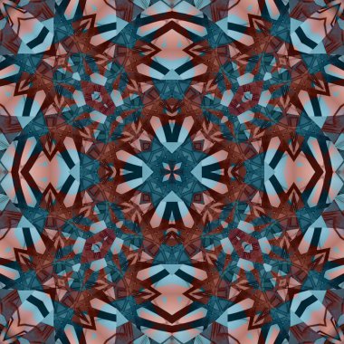 Kusursuz soyut kare deseni. Suluboya ve alkol mürekkebi. Yazarın kalıpları