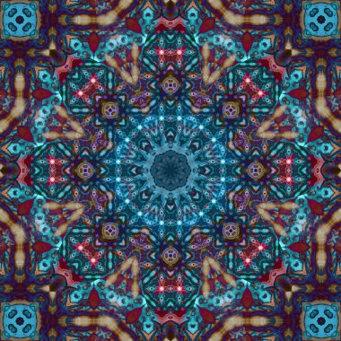 Kusursuz kare desenli. Sanat eseri. Kaleydoskop