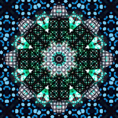 Kusursuz kare desenli. Sanat eseri. Kaleydoskop