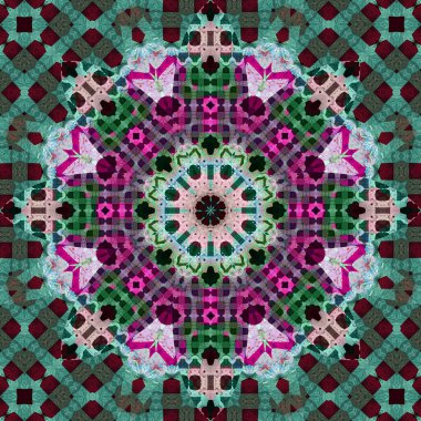 Kusursuz kare desenli. Sanat eseri. Kaleydoskop