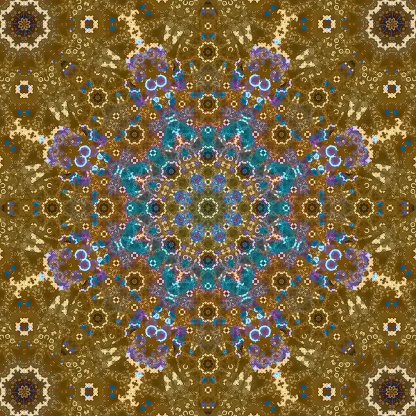 Seamless Square Pattern Texture Art Pattern Kaleidoscope — Stock Photo, Image