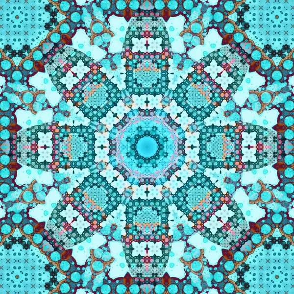 Seamless Square Pattern Texture Art Pattern Kaleidoscope — Stock Photo, Image