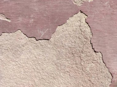 Çatlamış eski bir duvarın dokusu. Gri eski duvar. Kaba doku