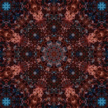 Kare, pürüzsüz desenler. Kaleydoskop deseni simetriktir