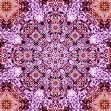 Kare, pürüzsüz desenler. Kaleydoskop deseni simetriktir
