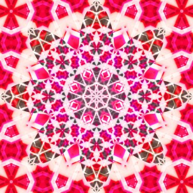 Kare, pürüzsüz desenler. Kaleydoskop deseni simetriktir
