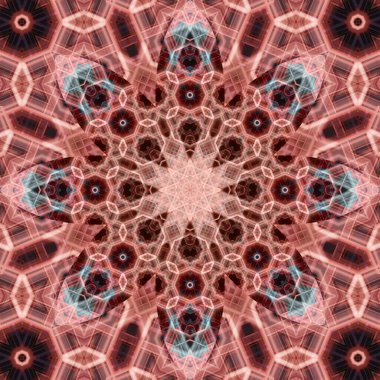 Kare, pürüzsüz desenler. Kaleydoskop deseni simetriktir