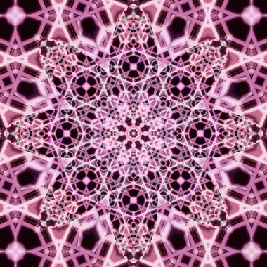 Kare, pürüzsüz desenler. Kaleydoskop deseni simetriktir