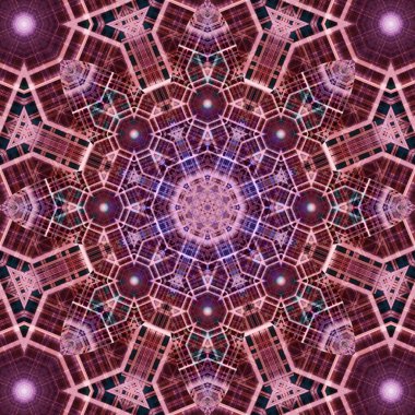 Kare, pürüzsüz desenler. Kaleydoskop deseni simetriktir