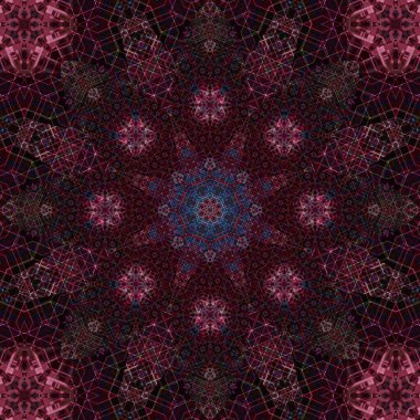 Kare, pürüzsüz desenler. Kaleydoskop deseni simetriktir