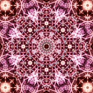 Kare, pürüzsüz desenler. Kaleydoskop deseni simetriktir