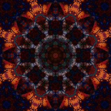 Kare, pürüzsüz desenler. Kaleydoskop deseni simetriktir